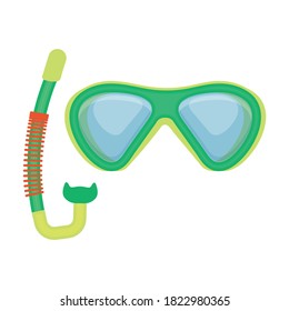 Scuba mask vector icon.Cartoon vector icon isolated on white background scuba mask.