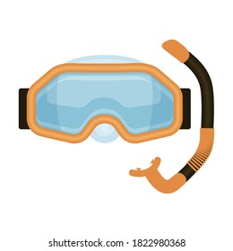 Scuba mask vector icon.Cartoon vector icon isolated on white background scuba mask.