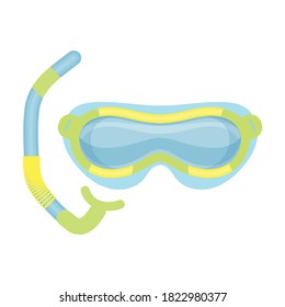 Scuba mask vector icon.Cartoon vector icon isolated on white background scuba mask.