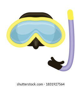 Scuba mask vector icon.Cartoon vector icon isolated on white background scuba mask.