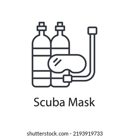 Scuba Mask Vektorgrafik Symbol Design Illustration. Verschiedenes Symbol auf weißem Hintergrund EPS10-Datei