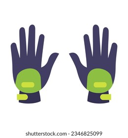 Scuba rubber gloves illustration. Gear for diving isolated on white background. Sports concept