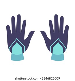 Scuba rubber gloves vector illustration. Gear for diving isolated on white background. Sports concept