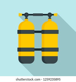 Scuba tank icon. Flat illustration of scuba tank vector icon for web design