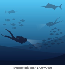 Scuba vector illustration design art
