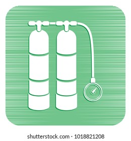 Scuba vector illustration. Diving equipment vector sign. Aqualung for swimming.

