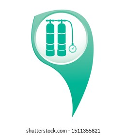 Scuba vector illustration. Diving equipment vector sign. Aqualung for swimming.


