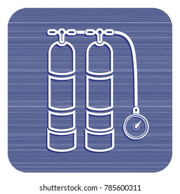 Scuba vector illustration. Diving equipment vector sign. Aqualung for swimming.


