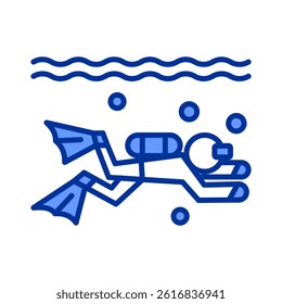 Scubadiving Icon Element For Design