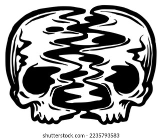 scull, abstraction for tattoo, evil     