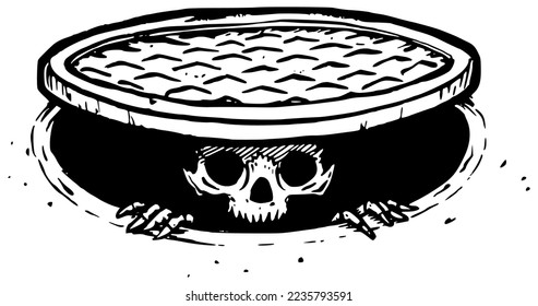 scull, abstraction for tattoo, evil     