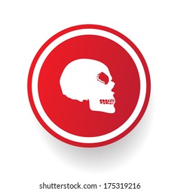 Scull button,vector