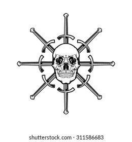 Scull and Circle Swords