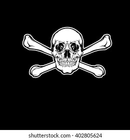 Scull crossbones black