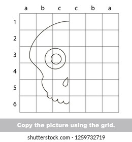 Scull, the educational game with simple game level. Copy the symmetric picture.