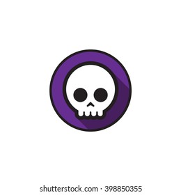 Scull, flat design, colors can be changed