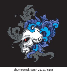 scull and floris vector for logo