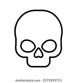 Scull icon color editable on white background