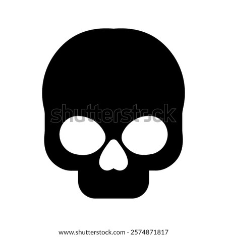 Scull icon color editable on white background