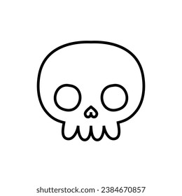 Scull icon vector. Day of the Dead illustration sign. Holiday symbol or logo.