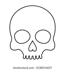 Scull line icon. Halloween silhouette illustration
