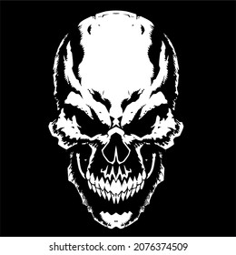 Scull print vector graphic art