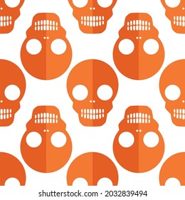 Skulptur Seamless Muster Silhouette halloween Grimace Horror Gesicht