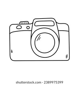 Scull vector icon in doodle style. Symbol in simple design. Cartoon object hand drawn isolated on white background.