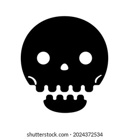 Scull vector icon set. Skeleton illustration symbol collection. halloween sign or logo.