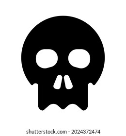 Scull vector icon. Skeleton illustration symbol. halloween sign or logo.