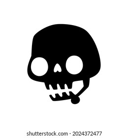 Scull vector icon. Skeleton illustration symbol. halloween sign or logo.