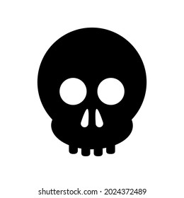 Scull vector icon. Skeleton illustration symbol. halloween sign or logo.
