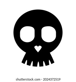 Scull vector icon. Skeleton illustration symbol. halloween sign or logo.
