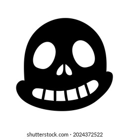 Scull vector icon. Skeleton illustration symbol. halloween sign or logo.