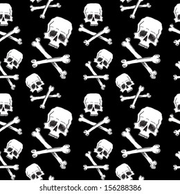 Sculls seamless pattern