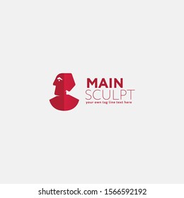 Sculpt logo, abstract minimalism light logo design for your brand, template, sign, symbol, icon