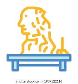sculptor courses color icon vector. sculptor courses sign. isolated symbol illustration