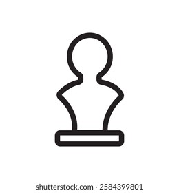 Sculptor icon black and white vector outline sign