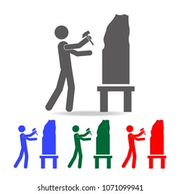 sculptor icon. Elements of people profession in multi icons. Premium quality graphic design icon. Simple icon for websites, web design, mobile app, info graphics on white background