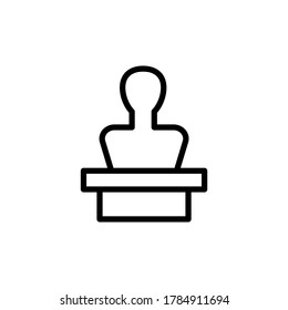 Sculpture, art icon. Simple line, outline vector elements of cultural activities icons for ui and ux, website or mobile application