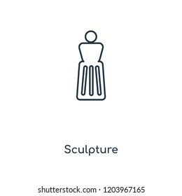 Sculpture concept line icon. Linear Sculpture concept outline symbol design. This simple element illustration can be used for web and mobile UI/UX.