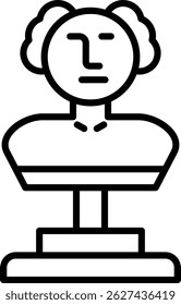 Design de Ícone de Vetor Criativo de Escultura