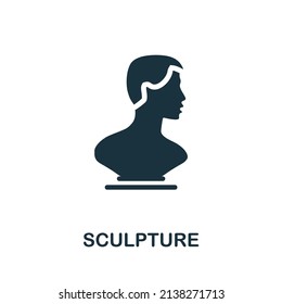 Sculpture icon. Monochrome simple Sculpture icon for templates, web design and infographics