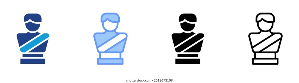 Sculpture icon set multiple style collection