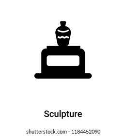 Sculpture icon vector isolated on white background, logo concept of Sculpture sign on transparent background, filled black symbol