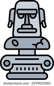Sculpture Line vector Icon Design