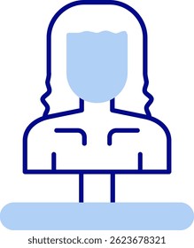 Design de ícone de vetor de linha de escultura