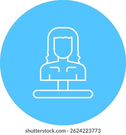Design de ícone de vetor de linha de escultura