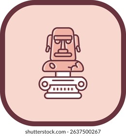 Sculpture Line vector Icon Design