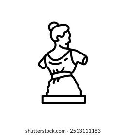 Sculpture Outline Icon, Vector illustration